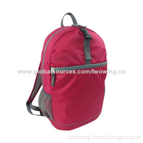 Foldable Rucksack with 210D light weight Ripstop Fabric